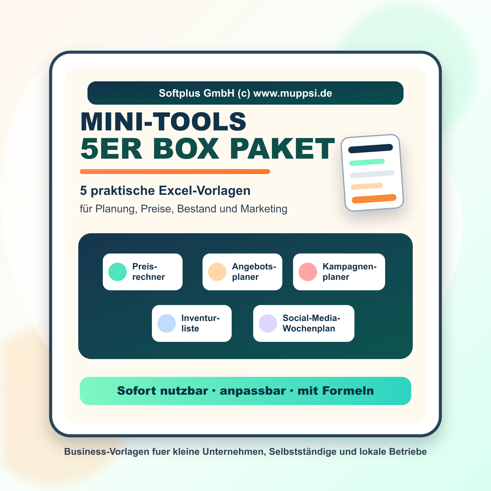 Mini-Tools 5er Box Paket